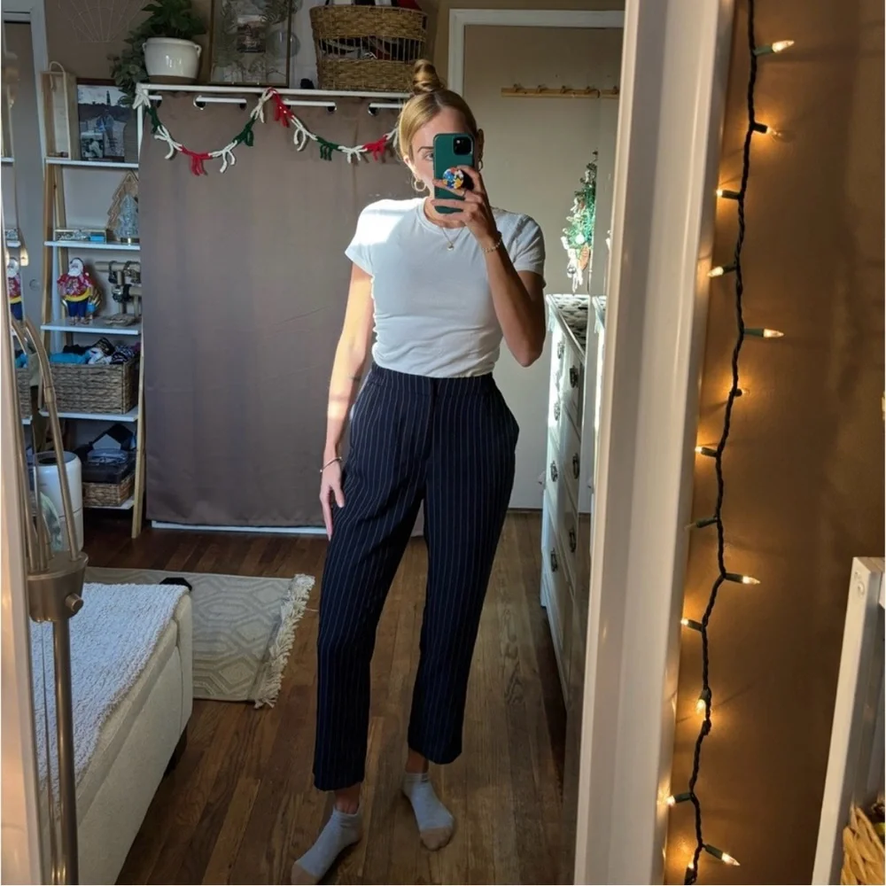 Target a new say stretch pin striped high waisted trousers - Picture 12 of 15